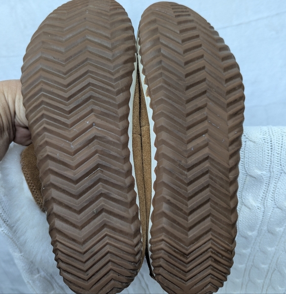 Sorel Women's Out N' About Brown Suede Leather Winter Boots White Fur Trim Sz 11 - Picture 6 of 7